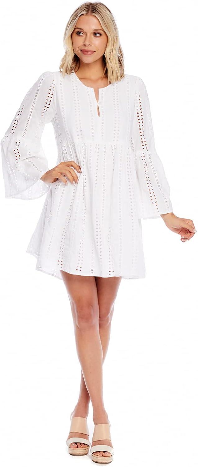 image:imageMud Pie Womens Raylee Eyelet DressWhite
