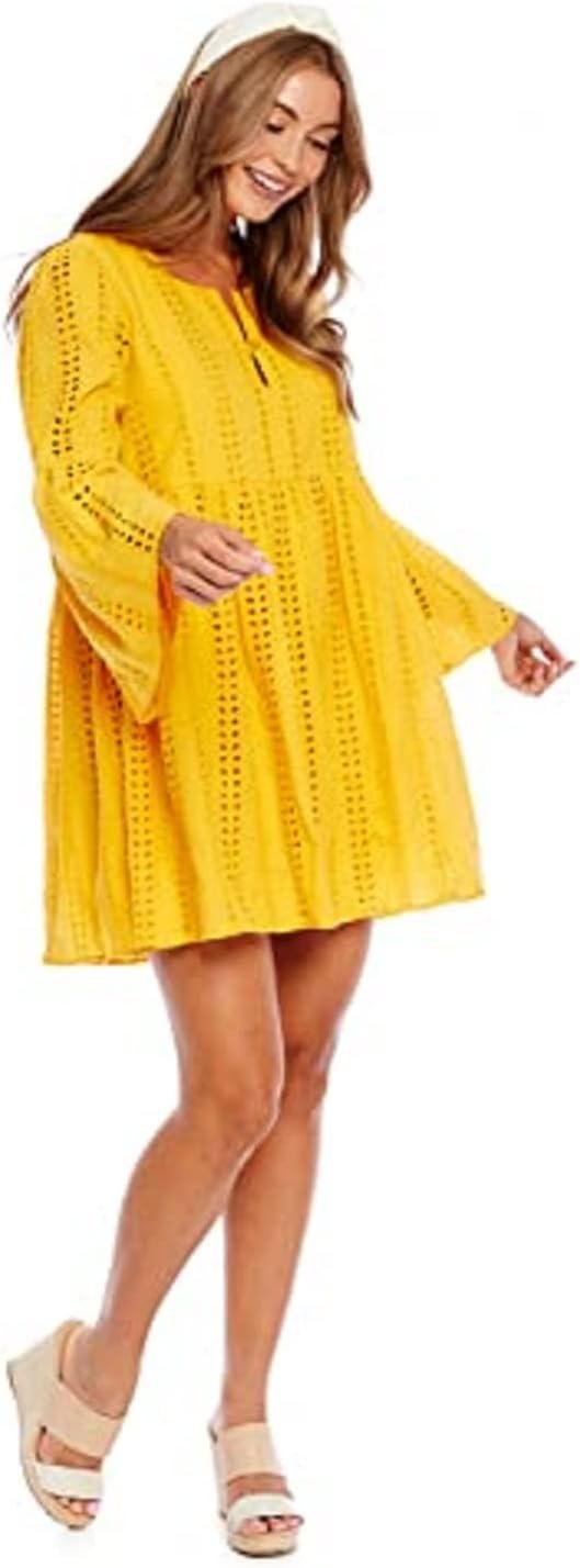 image:imageMud Pie Womens Raylee Eyelet DressYellow
