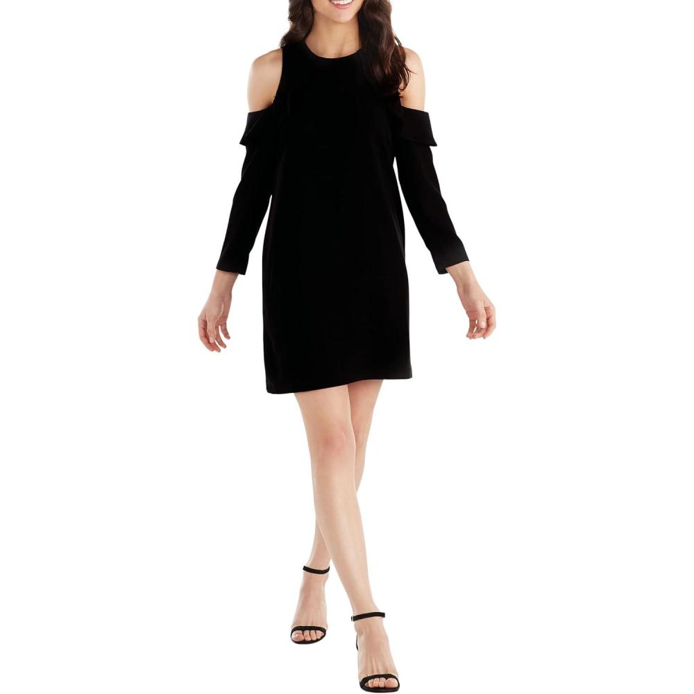 image:imageMud Pie Aria Womens Cold Shoulder Long Sleeve DressBlack