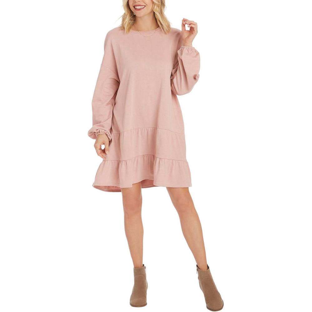 image:imageMud Pie Womens Kristy Sweatshirt DressBlush