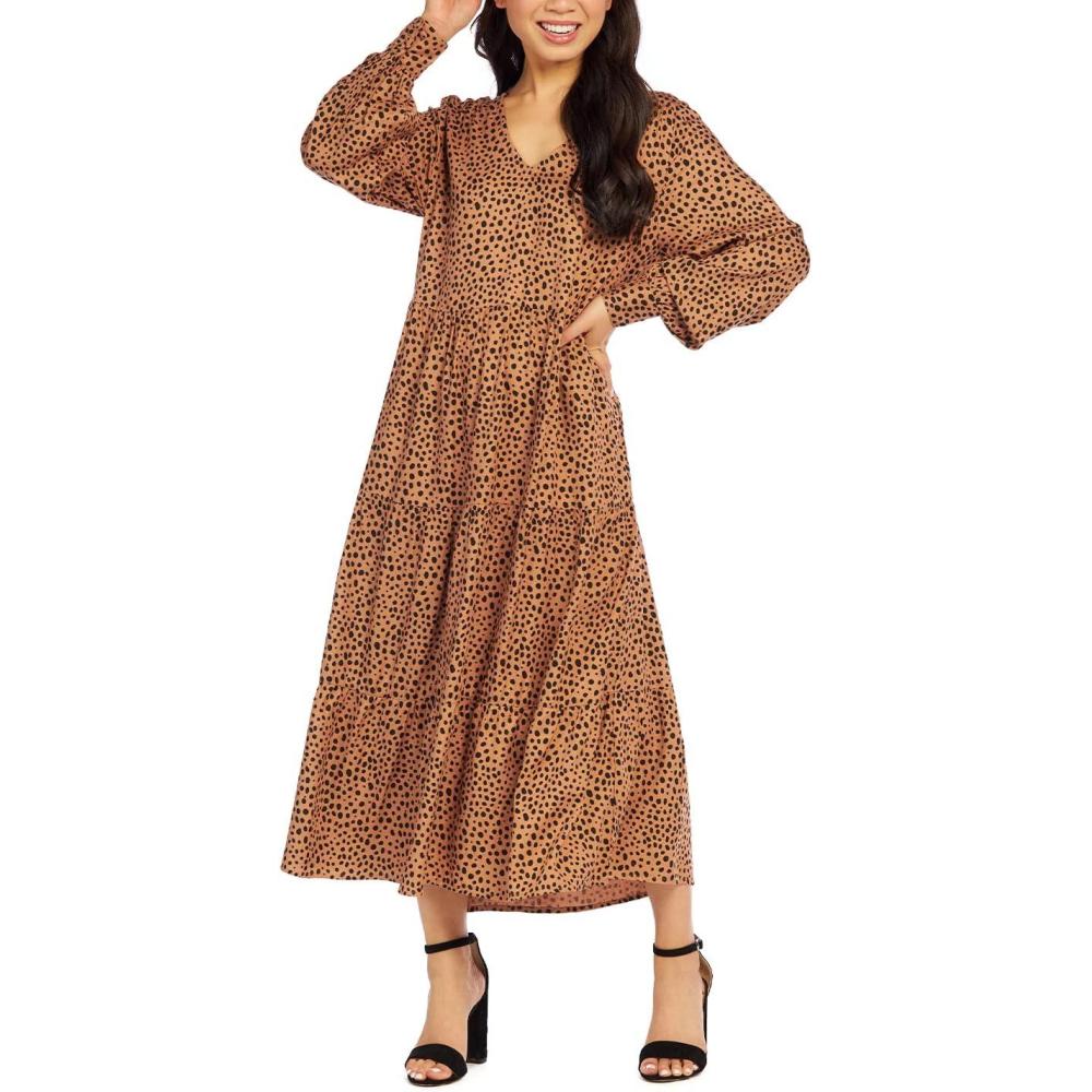 image:imageMud Pie Womens Mud Pie Petal Tiered Womens Maxi DressTan