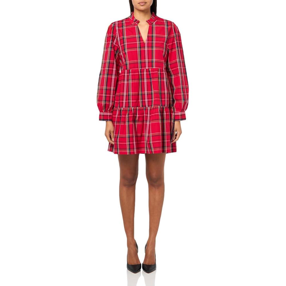 image:imageMud Pie Womens Mud Pie Women Shannon Plaid DressRed