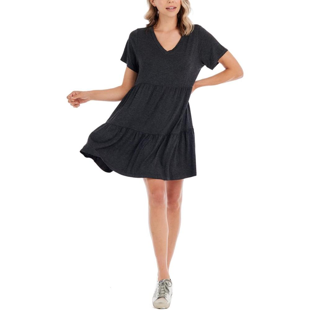 image:imageMud Pie Womens Mud Pie Womens Tammy Tiered DressCharcoal