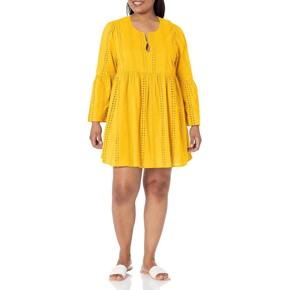 image:imageMud Pie Womens Raylee Eyelet DressYellow