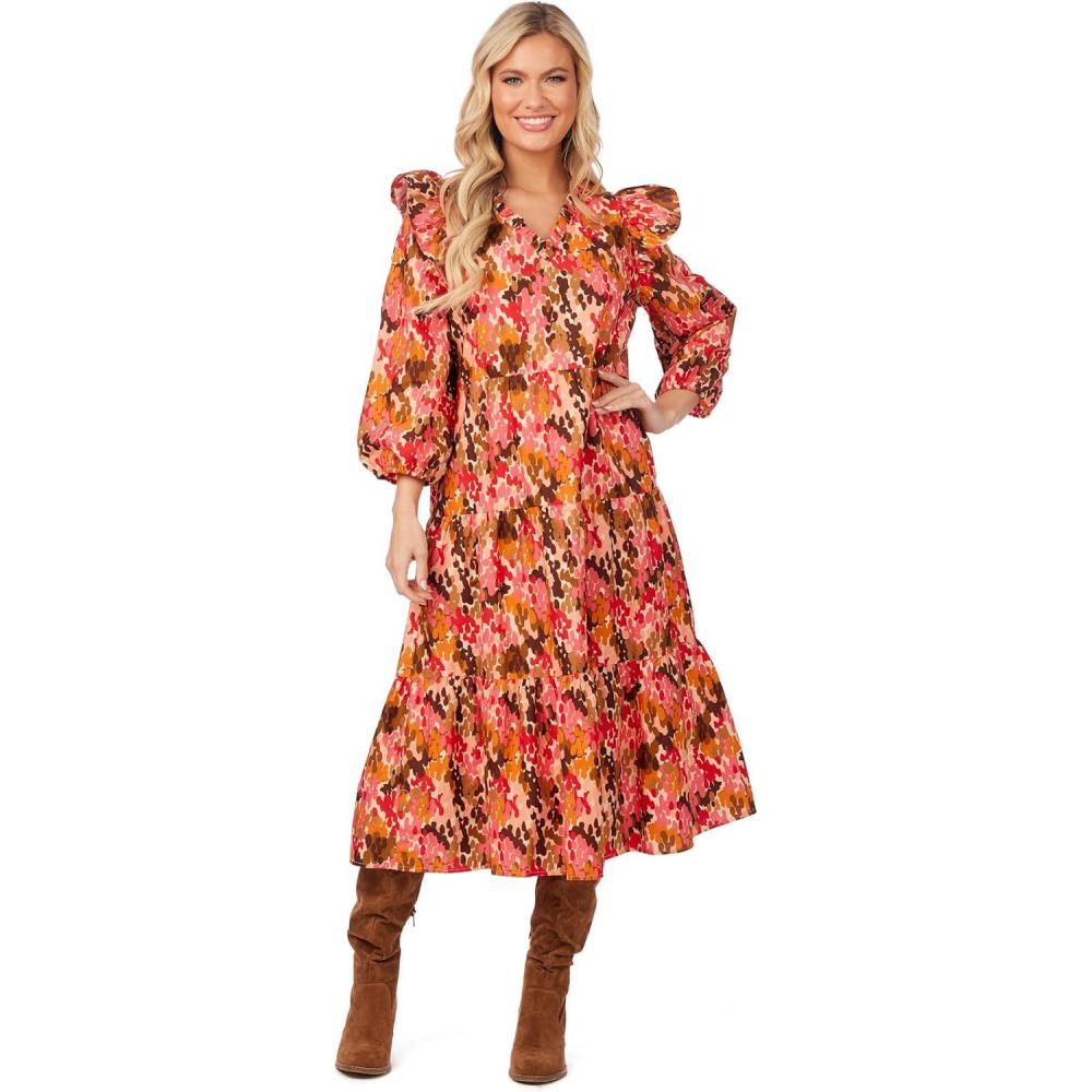 image:imageMud Pie Womens Women Priscilla Midi DressRustCopper