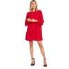 Mud Pie Merritt Flounce Womens Dress(Red)