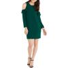 Mud Pie Women’s Aria Women’s Cold Shoulder Long Sleeve Dress(Green)