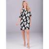 Mud Pie Womens Cora Cold Shoulder Summer Dress, Navy Blue(Black)