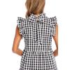 Mud Pie Women’s Dewberry Women’s Sleeveless Tiered Flounce Dress(Black)