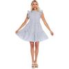 Mud Pie Women’s Dewberry Women’s Sleeveless Tiered Flounce Dress(Blue)