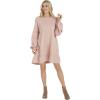 Mud Pie Women’s Kristy Sweatshirt Dress(Blush)