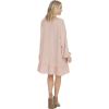 Mud Pie Women’s Kristy Sweatshirt Dress(Blush)