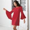 Mud Pie Women’s Long Sleeve Dress(Red)