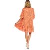 Mud Pie Women’s Mud Pie Aster Women’s Short Sleeve Flounce Dress(Coral)
