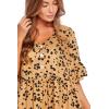 Mud Pie Women’s Mud Pie Aster Women’s Short Sleeve Flounce Dress(Tan)