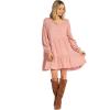 Mud Pie Women’s Mud Pie Kynlee Womens Dress(Mauve)