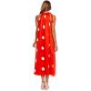 Mud Pie Women’s Mud Pie Lowe Women’s Sleeveless Maxi Dress(Orange)