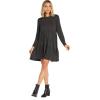 Mud Pie Women’s Mud Pie Minnie Tiered Womens Dress(Charcoal)