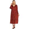Mud Pie Women’s Mud Pie Petal Tiered Womens Maxi Dress(Rust)