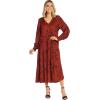 Mud Pie Women’s Mud Pie Petal Tiered Womens Maxi Dress(Rust)