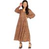 Mud Pie Women’s Mud Pie Petal Tiered Womens Maxi Dress(Tan)