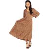 Mud Pie Women’s Mud Pie Petal Tiered Womens Maxi Dress(Tan)