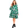 Mud Pie Women’s Mud Pie Women Celia Pleated Dress(Green)