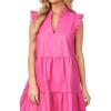 Mud Pie Women’s Mud Pie Women Tabitha Leather Dress(Pink)