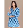 Mud Pie Women’s Mud Pie Women’s Balloon Sleeve Dress(Blue)