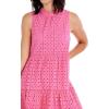 Mud Pie Women’s Mud Pie Women’s Biles Eyelet Dress(Pink)