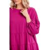 Mud Pie Womens Mud Pie Women’s Dallas Tiered Dress(Berry)