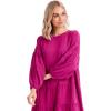 Mud Pie Womens Mud Pie Women’s Dallas Tiered Dress(Berry)