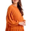 Mud Pie Womens Mud Pie Women’s Dallas Tiered Dress(Rust)