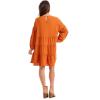Mud Pie Womens Mud Pie Women’s Dallas Tiered Dress(Rust)