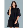 Mud Pie Women’s Mud Pie Women’s Milan Flounce Dress(Black)