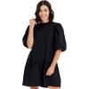 Mud Pie Women’s Mud Pie Women’s Milan Flounce Dress(Black)
