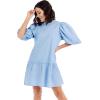 Mud Pie Women’s Mud Pie Women’s Milan Flounce Dress(Blue)