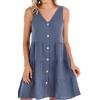 Mud Pie Women’s Mud Pie Women’s Mindy Tiered Dress(Stonewash)