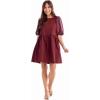 Mud Pie Women’s Mud Pie Women’s Ren Leather Dress(Oxblood)