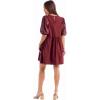 Mud Pie Women’s Mud Pie Women’s Ren Leather Dress(Oxblood)