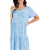 Mud Pie Women’s Mud Pie Women’s Tammy Tiered Dress(Blue)