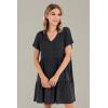 Mud Pie Women’s Mud Pie Women’s Tammy Tiered Dress(Charcoal)