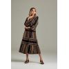 Mud Pie Women’s Mud Pie Women’s Yarn-dye Tiered Dress(Black)