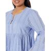 Mud Pie Women’s Raylee Eyelet Dress(Blue)