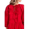 Mud Pie Women’s Women’s Adriana Bow Dress(Red)