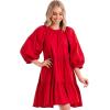Mud Pie Women’s Women’s Adriana Bow Dress(Red)