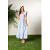 Mud Pie Women’s Women’s Keya Smocked Maxi Dress(Blue)