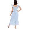 Mud Pie Women’s Women’s Keya Smocked Maxi Dress(Blue)