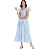 Mud Pie Women’s Women’s Keya Smocked Maxi Dress(Blue)