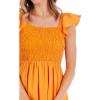 Mud Pie Women’s Women’s Keya Smocked Maxi Dress(Orange)